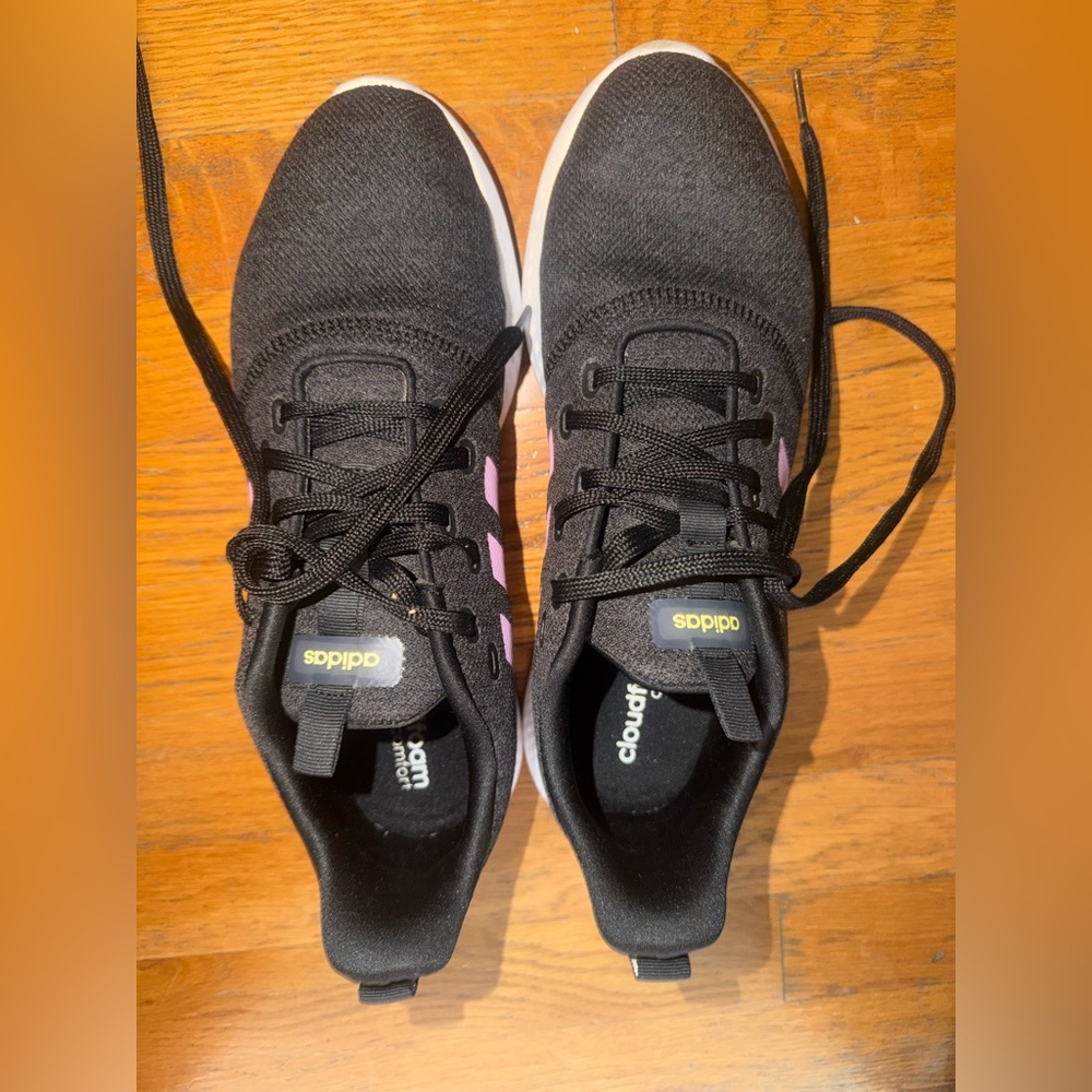 Adidas Black and White Cloudfoam Sneakers
